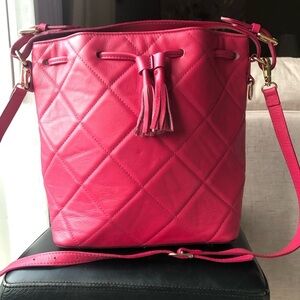 Chic Pink Quilted Shoulder Bag